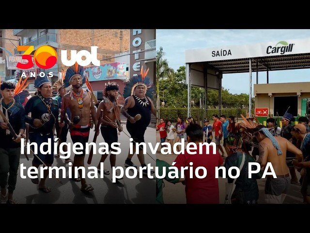 Indígenas invadem terminal portuário da Cargill em Santarém 1 Indígenas invadem terminal portuário da Cargill em Santarém - Imagem do artigo original